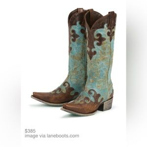 Turquoise & Brown Women’s Lane Boots